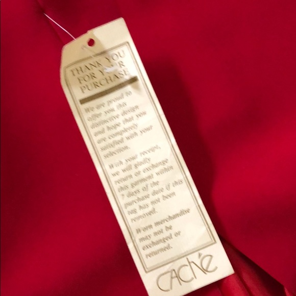 Cache RED dress floor length size 2 - Picture 3 of 4